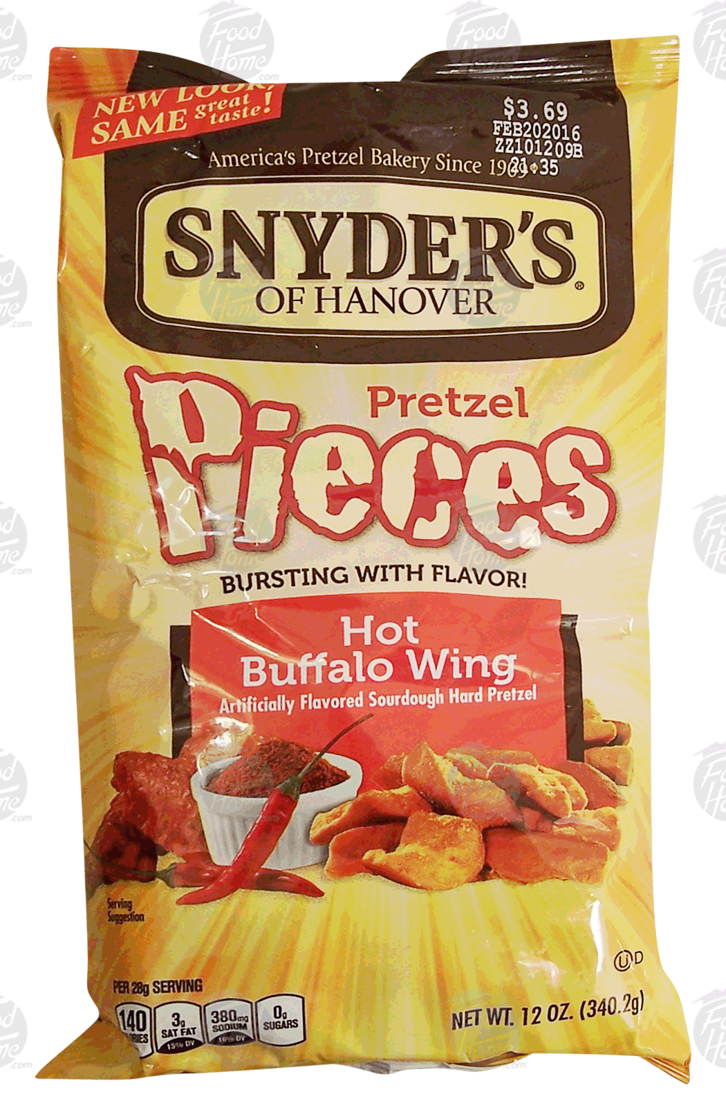 Snyder's Of Hanover  hot buffalo wing flavored sourdough hard pretzel pieces Full-Size Picture